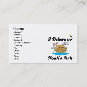 Tarjeta De Visita creo en el arca de noahs