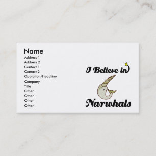 Tarjeta De Visita creo en narwhals
