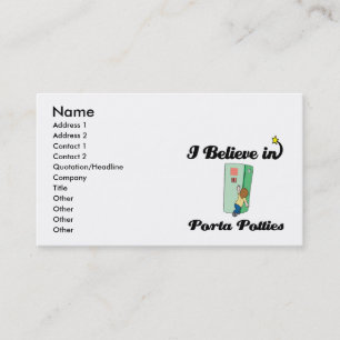 Tarjeta De Visita creo en portales potties
