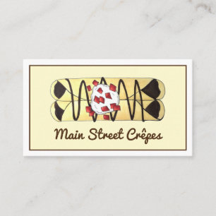 Tarjeta De Visita Crepe de crepe de chocolate Francia Crepes de comi