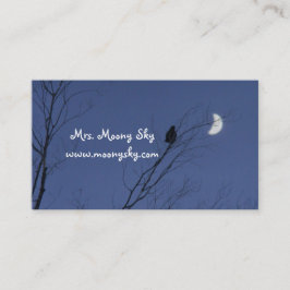 Tarjeta De Visita Crescent Moon Night Sky