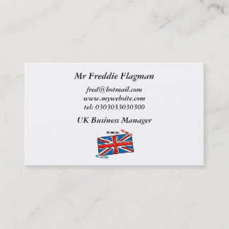 Tarjeta De Visita Creyón Union Jack,