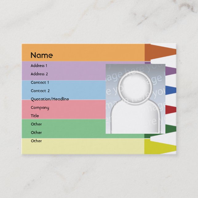 Tarjeta De Visita Creyones - rechonchos (Anverso)