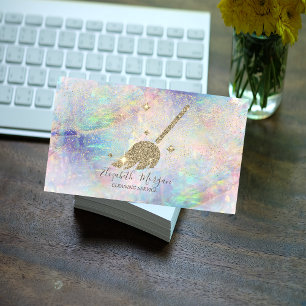 Tarjeta De Visita Criada de Confeti Dorado Elegante Limpiando la Cas
