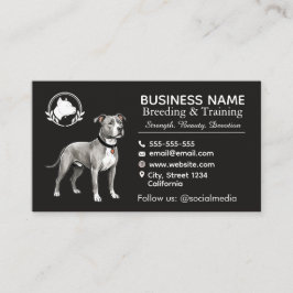 Tarjeta De Visita Criadero y criador de Pit Bull Terrier Negro