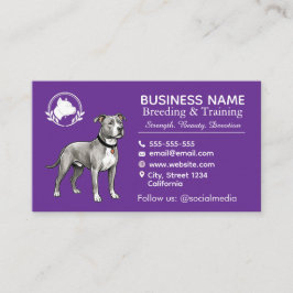 Tarjeta De Visita Criadero y Criador de Pit Bull Terrier Profesional