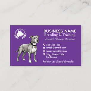 Tarjeta De Visita Criadero y Criador de Pit Bull Terrier Profesional