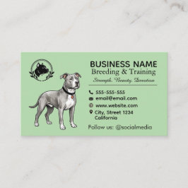 Tarjeta De Visita Criadero y Criador de Pit Bull Terrier Profesional