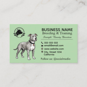 Tarjeta De Visita Criadero y Criador de Pit Bull Terrier Profesional