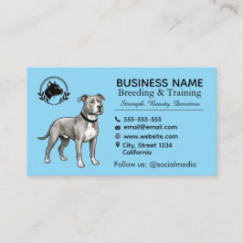 Tarjeta De Visita Criadero y Criador de Pit Bull Terrier Profesional