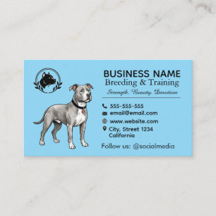 Tarjeta De Visita Criadero y Criador de Pit Bull Terrier Profesional