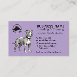 Tarjeta De Visita Criadero y Criador de Pit Bull Terrier Profesional