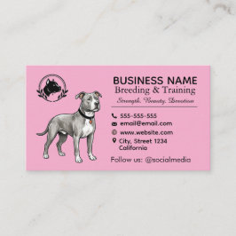Tarjeta De Visita Criadero y Criador de Pit Bull Terrier Profesional