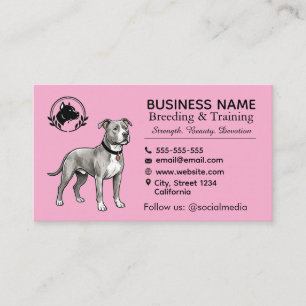 Tarjeta De Visita Criadero y Criador de Pit Bull Terrier Profesional