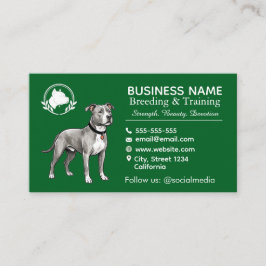 Tarjeta De Visita Criadero y Criador de Terriers Pit Bull Profesiona