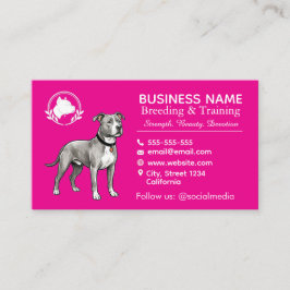 Tarjeta De Visita Criadero y Criador de Terriers Pit Bull Profesiona