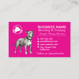 Tarjeta De Visita Criadero y Criador de Terriers Pit Bull Profesiona