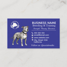 Tarjeta De Visita Criadero y Criador de Terriers Pit Bull Profesiona