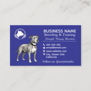 Tarjeta De Visita Criadero y Criador de Terriers Pit Bull Profesiona