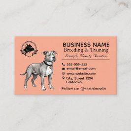 Tarjeta De Visita Criadero y Criador de Terriers Pit Bull Profesiona