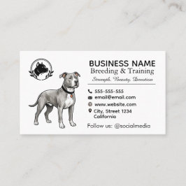Tarjeta De Visita Criadero y Criador de Terriers Pit Bull Profesiona