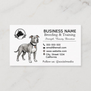 Tarjeta De Visita Criadero y Criador de Terriers Pit Bull Profesiona
