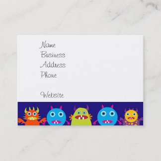 Tarjeta De Visita Criaturas lindas del fiesta divertido del monstruo