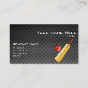 Tarjeta De Visita Cricket de la fibra de carbono