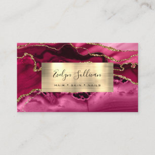 Tarjeta de visita Crimson and Gold Agate