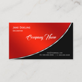Tarjeta De Visita Crimson brillante profesional moderno