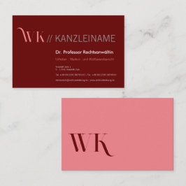 Tarjeta De Visita Crimson Pink and Cool