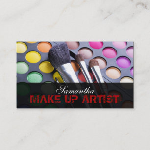 Tarjeta de visita Crimson Red Make Up Artiette
