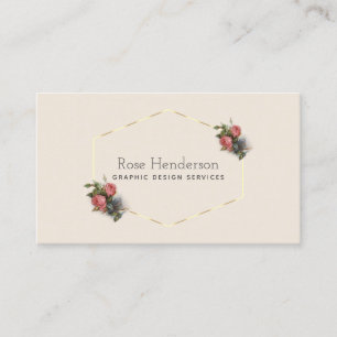 Tarjeta De Visita Crimson rosados victorianos elegantes
