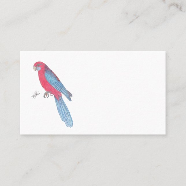 TARJETA DE VISITA CRIMSON ROSELLA (Anverso)