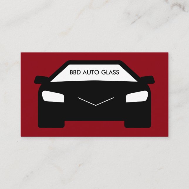 Tarjeta De Visita Cristal Automotriz y Tintado (Anverso)
