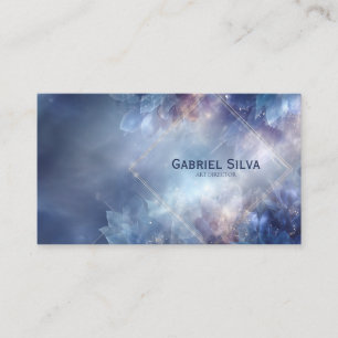 Tarjeta De Visita Cristal celeste eéreo brillante