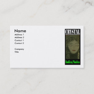 TARJETA DE VISITA CRISTAL INDICA SATIVA