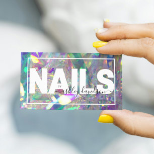 Tarjeta De Visita Cristal irlandés Técnico de uñas