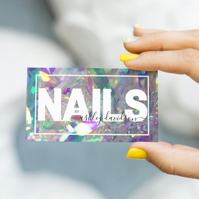 Tarjeta De Visita Cristal irlandés | Técnico de uñas (Subido por el creador)