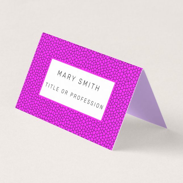 Tarjeta De Visita Cristal manchado rosado (Anverso)