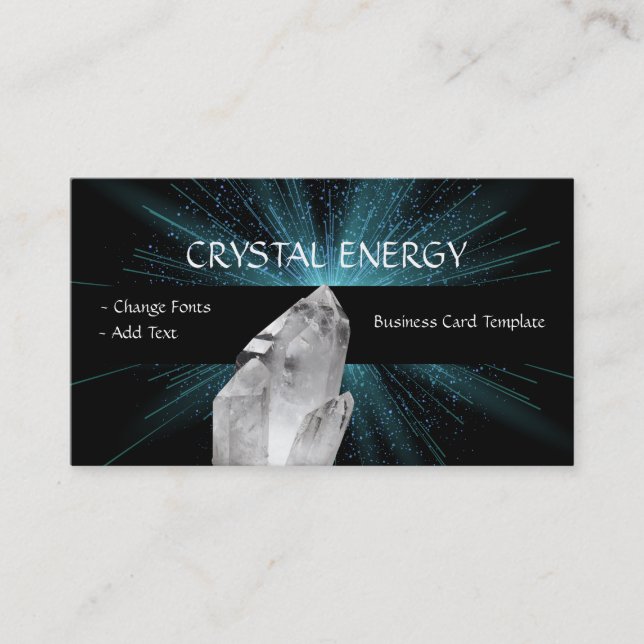 Tarjeta De Visita Cristal Quartz Crystal curador (Anverso)