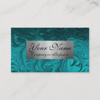 Tarjeta De Visita Cristal Verde azulado elegante