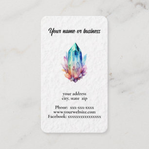 Tarjeta De Visita Cristales acuarelas