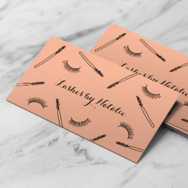 Tarjeta De Visita Cristales Artista De Maquillaje Cute Eyelash Salon