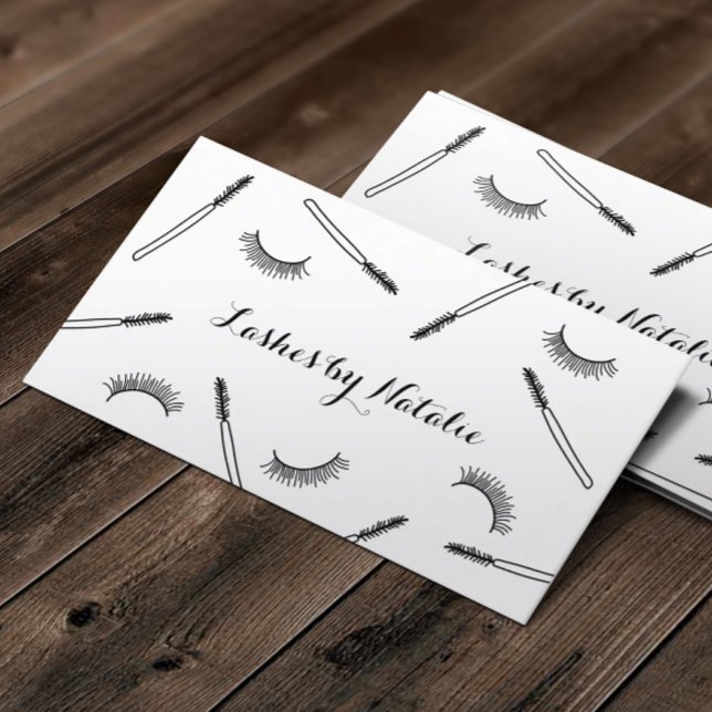 Tarjeta De Visita Cristales Artista de maquillaje Cute Salón Eyelash (Subido por el creador)