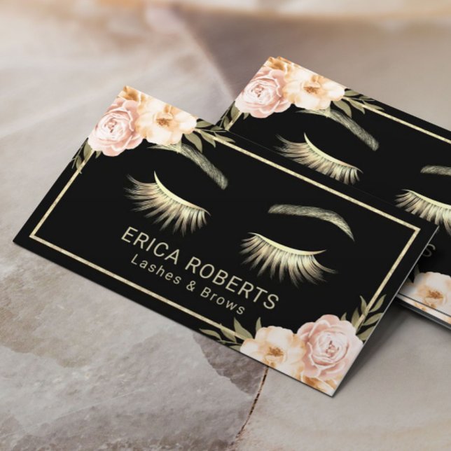 Tarjeta De Visita Cristales Artista Moderno Salón De Belleza Floral (Subido por el creador)