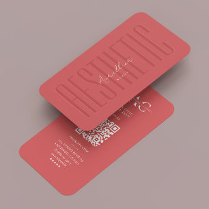 Tarjeta De Visita Cristales Artistas Belleza Coral Estético Moderno