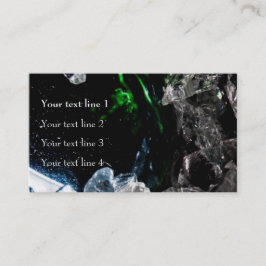 Tarjeta De Visita Cristales blancos en el espacio exterior negro