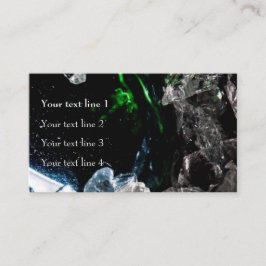Tarjeta De Visita Cristales blancos en el espacio exterior negro