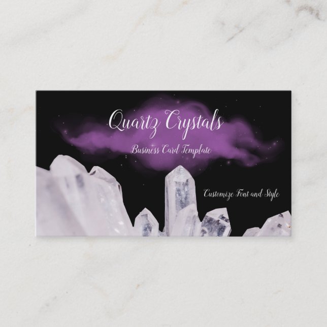 Tarjeta De Visita Cristales de curación-cristales de cuarzo minerale (Anverso)